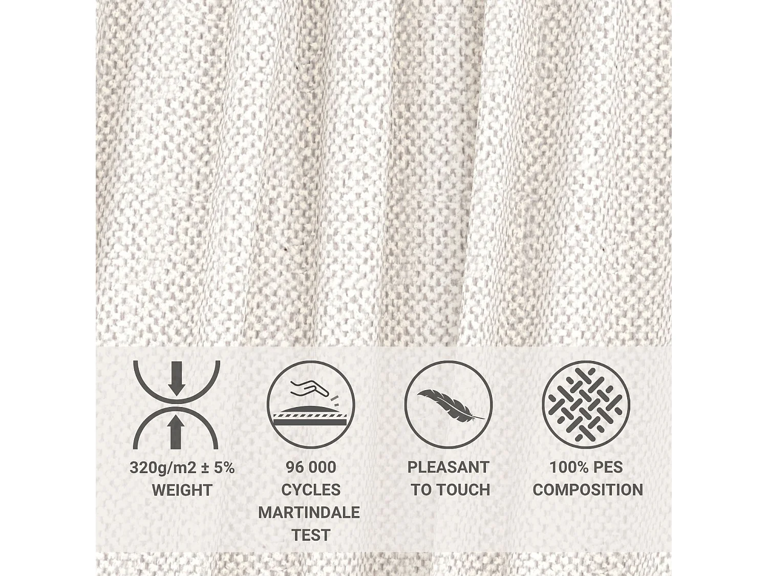 Polsterbett Alvar - 200 x 200 cm - Chenille-Stoff - creme