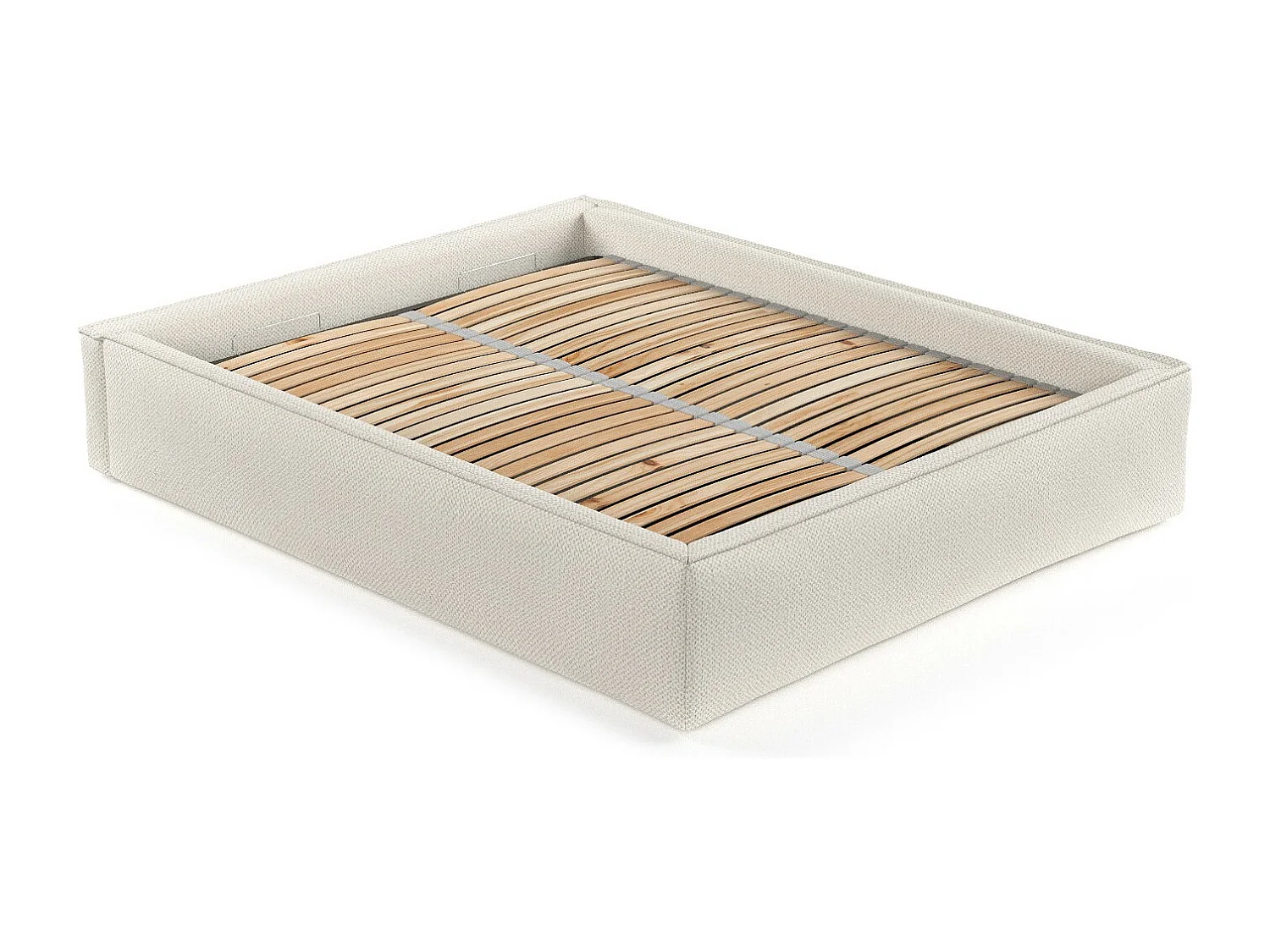 Polsterbett Alvar - 120 x 200 cm - Chenille-Stoff - beige