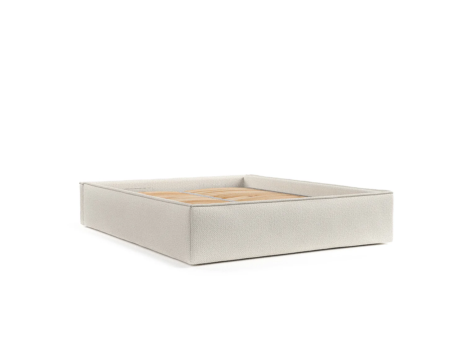Lit coffre Alvar - 160 x 200 cm - chenille - beige