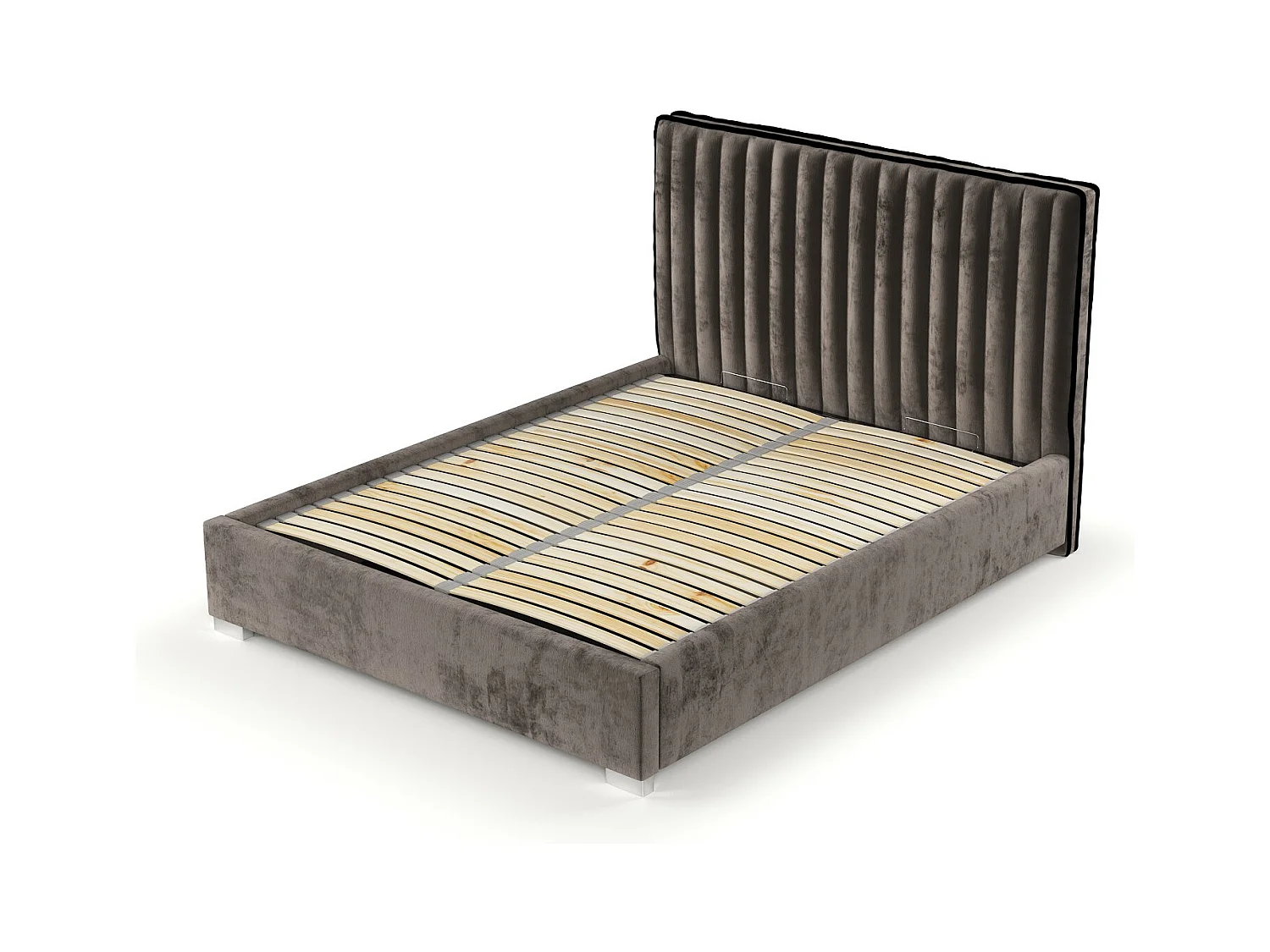 Polsterbett Breeze - 180 x 200 cm - Chenille-Stoff - braun