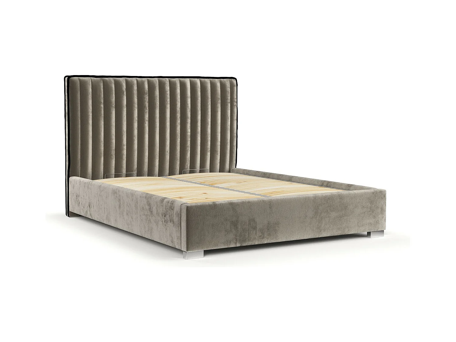 Polsterbett Breeze - 160 x 200 cm - Chenille-Stoff - beige