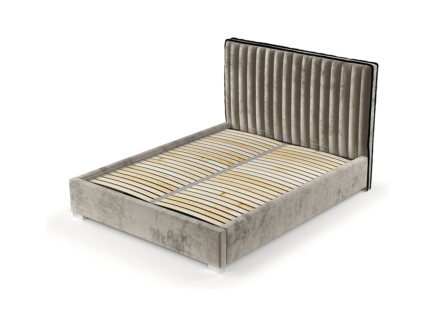 Polsterbett Breeze - 160 x 200 cm - Chenille-Stoff - beige