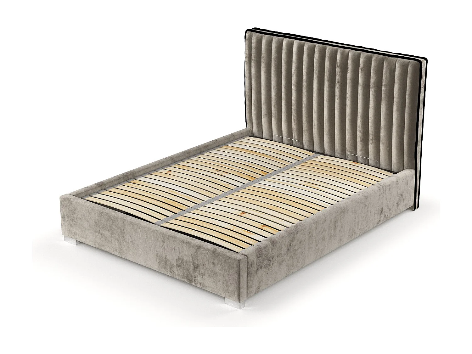 Łóżko tapicerowane Breeze - 160 x 200 cm - szenil - beżowy