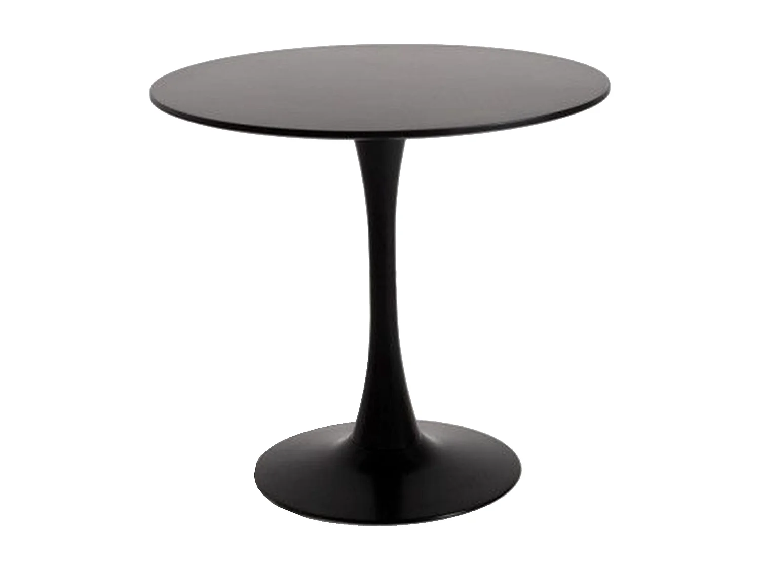 Mesa para comedor o cocina de melamina para interior exterior de 100 cm negra Tauro