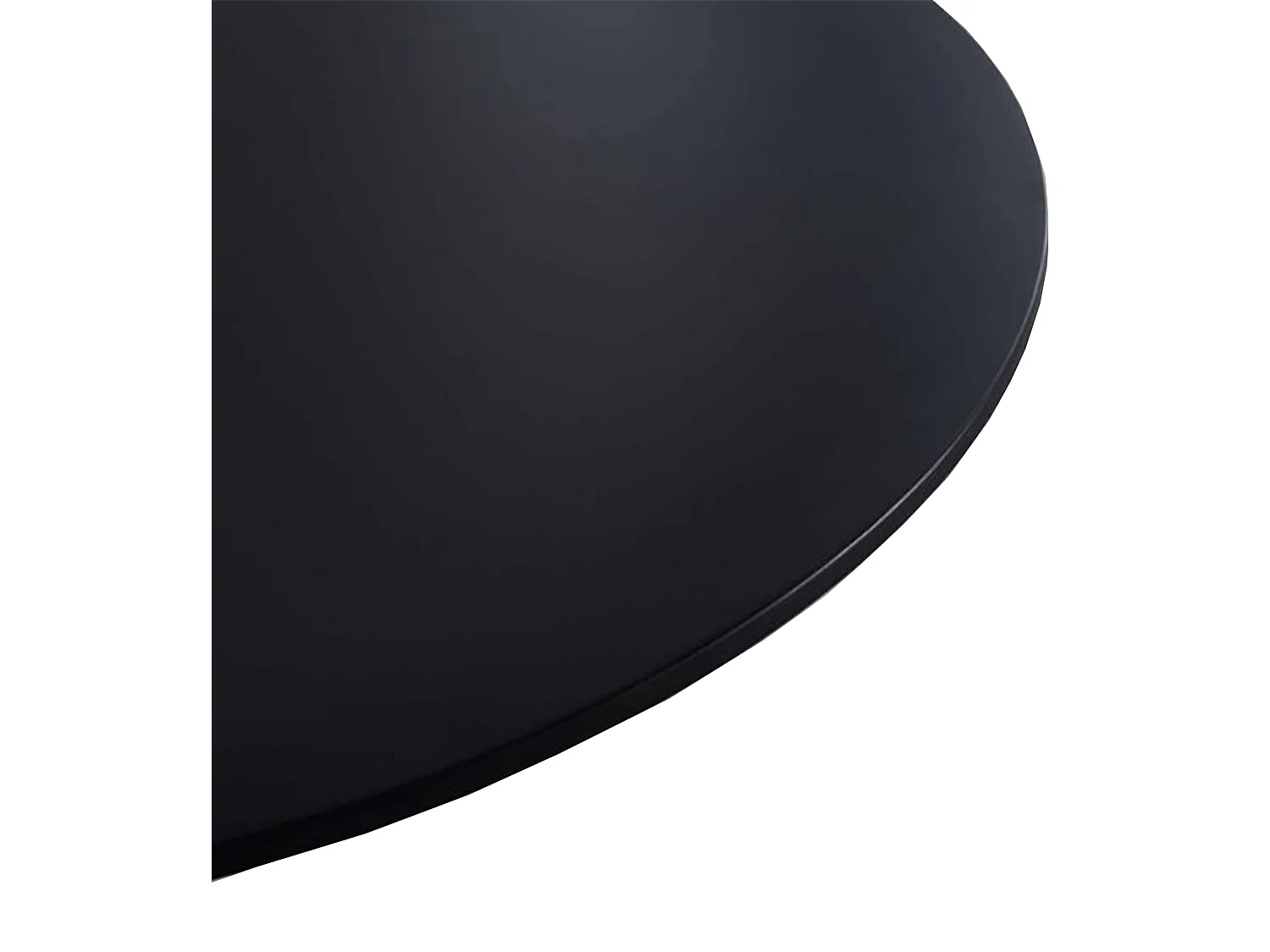 Mesa para comedor o cocina de melamina para interior exterior de 100 cm negra Tauro