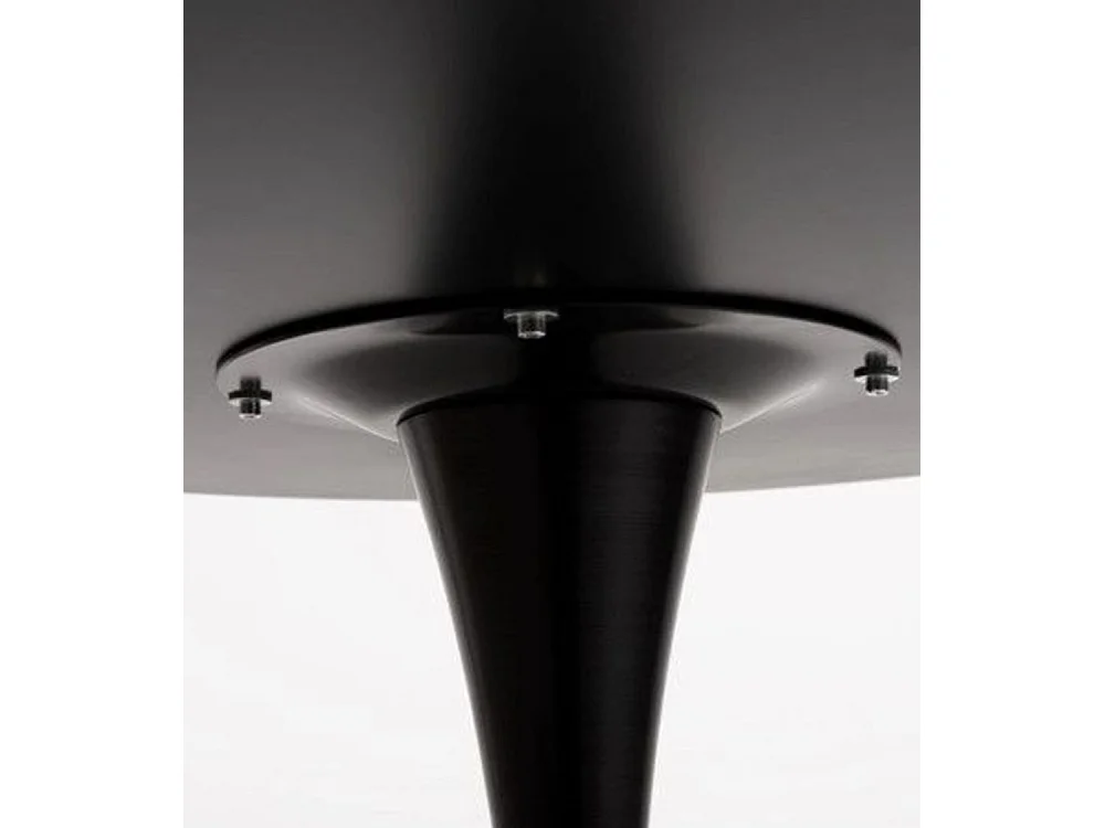 Mesa para comedor o cocina de melamina para interior exterior de 100 cm negra Tauro