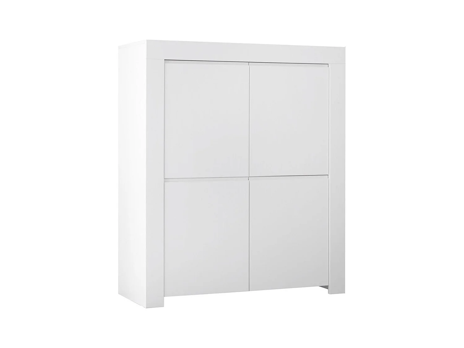 FIRMIN - Rangement 4 portes Blanc Finition Mat