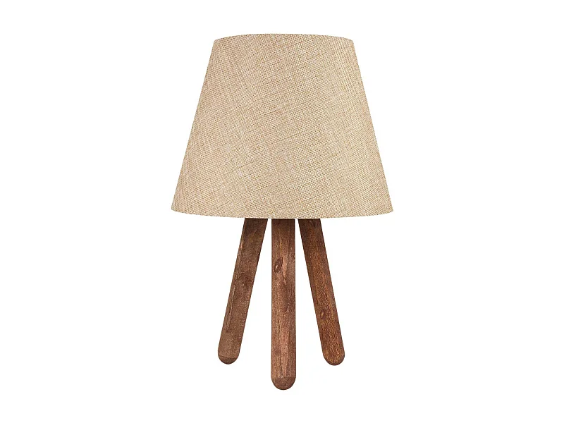 Lampe à poser en bois et tissu Carla