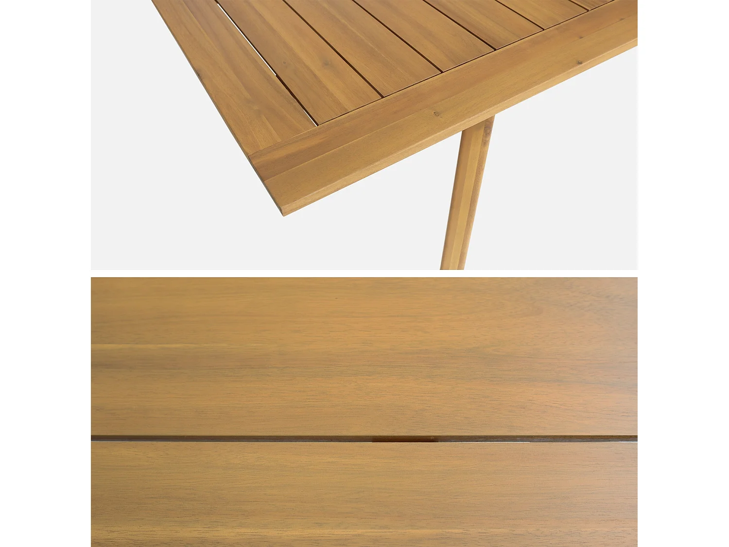 Mesa de jardín de madera de acacia, 10 plazas natural