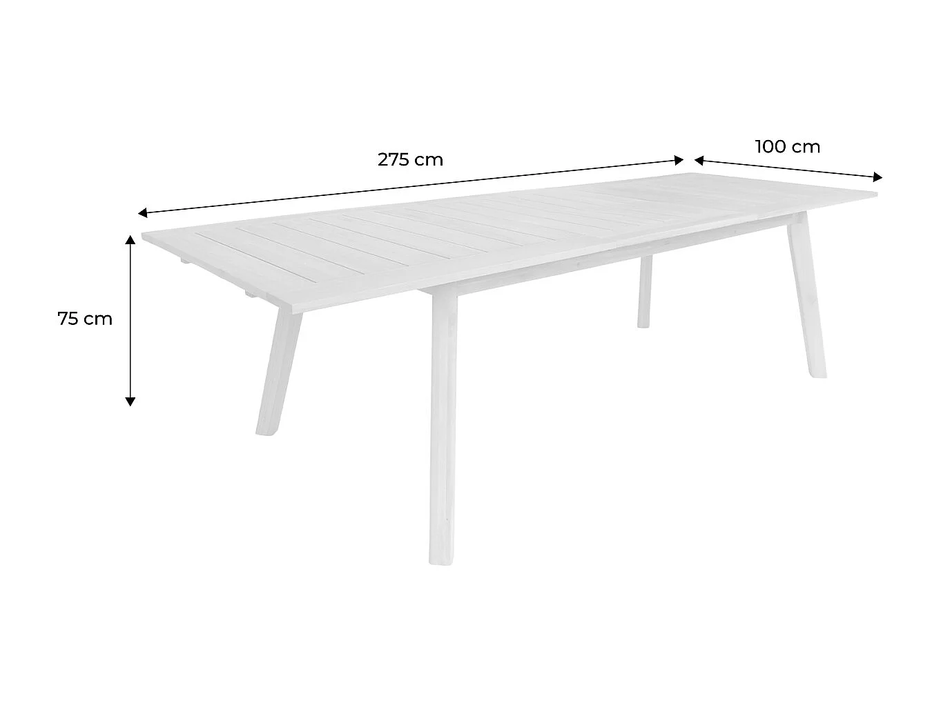 Mesa de jardín de madera de acacia, 10 plazas natural
