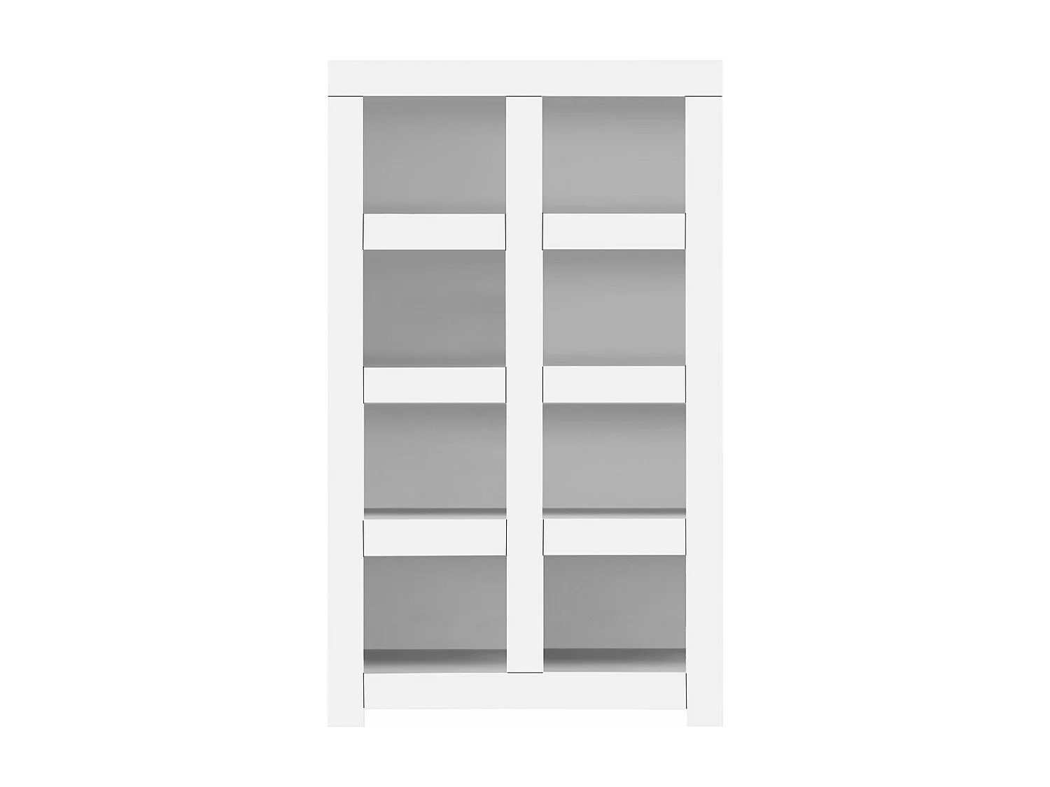 FIRMIN - Rangement Ouvert 8 Niches Blanc Finition Mat