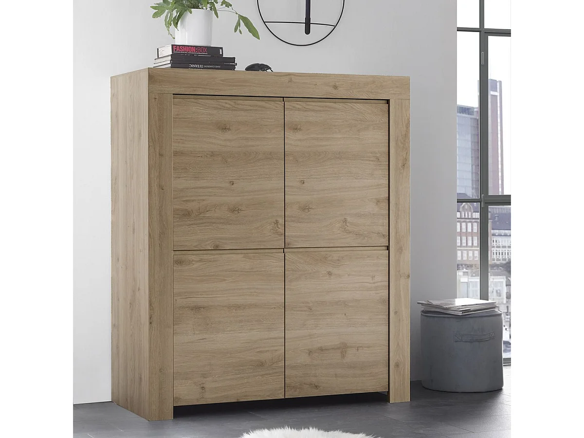 FIRMIN - Rangement 4 portes Aspect Bois Finition Cadiz