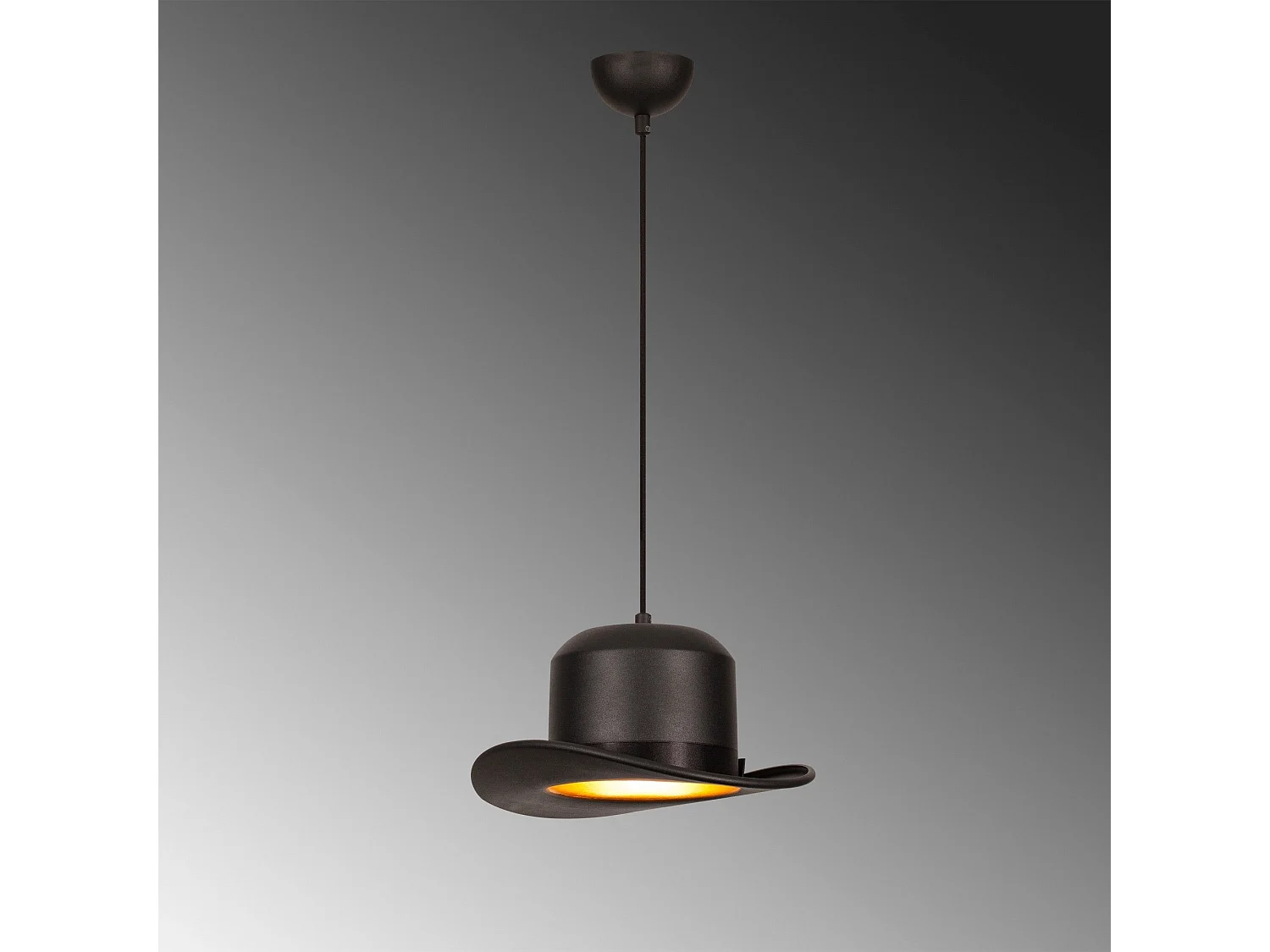 Suspension chapeau melon Adrein D30cm Métal Noir