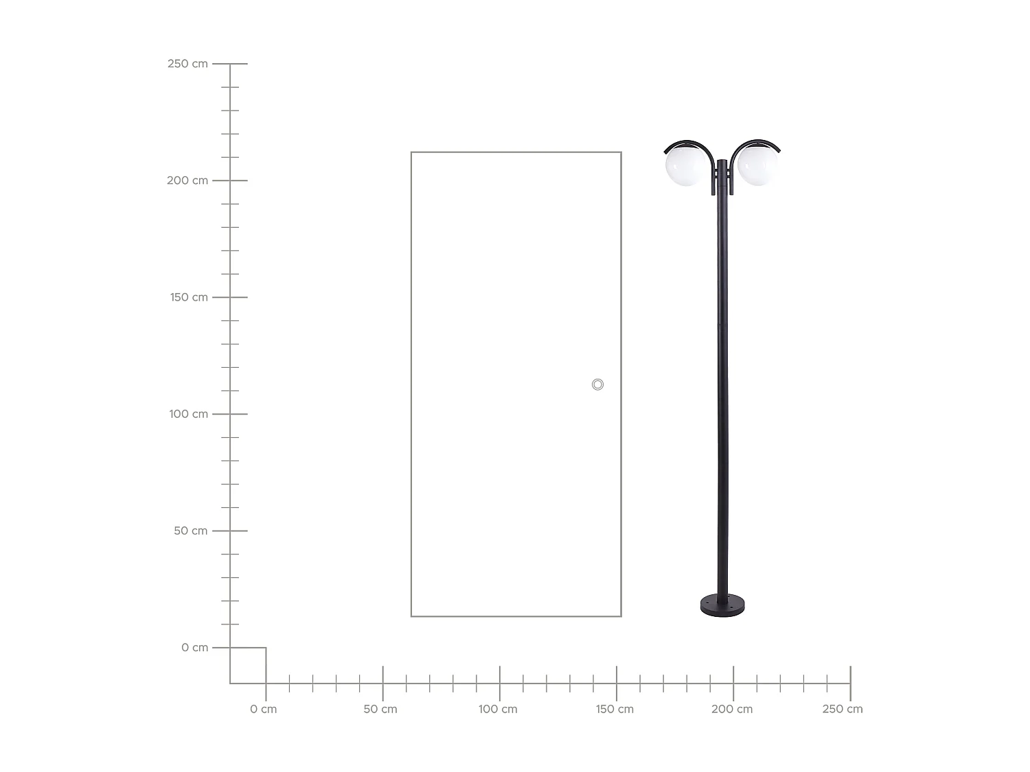 Lampadaire extérieur KULSI Noir