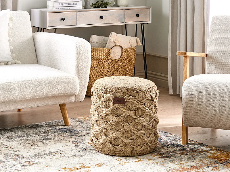 Pouf TURKAN Jute Beige