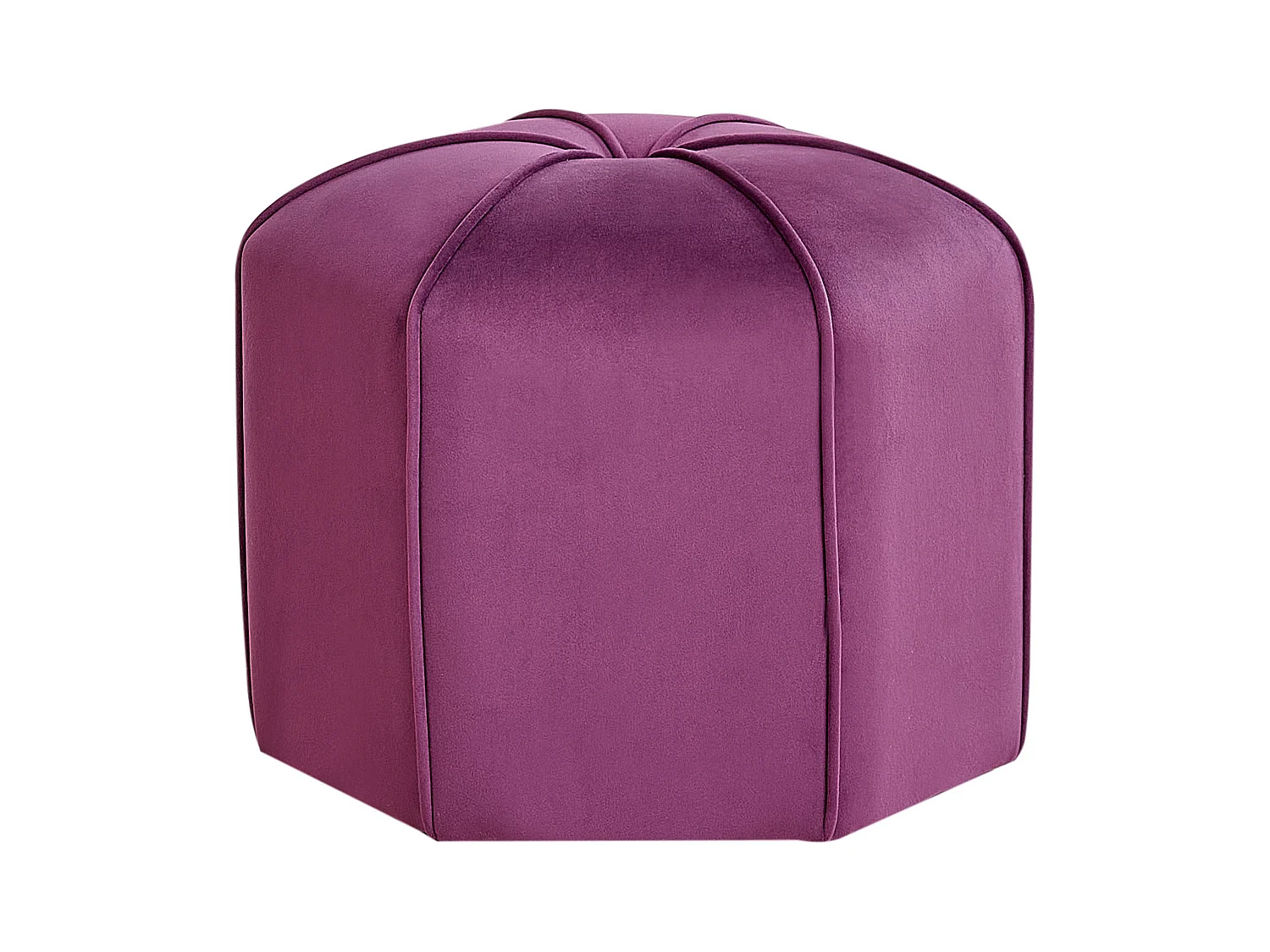 Poef WISHEK Fluweel Paars 45 cm 45 cm 42 cm