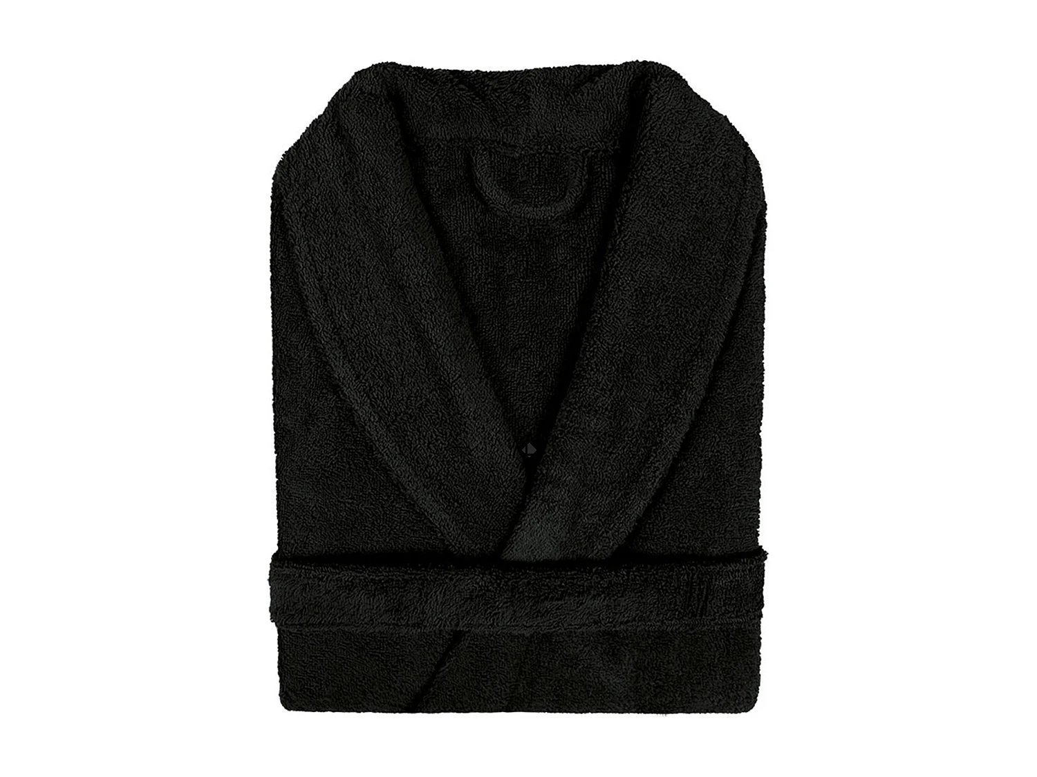 Peignoir col châle adulte PURE coton L noir