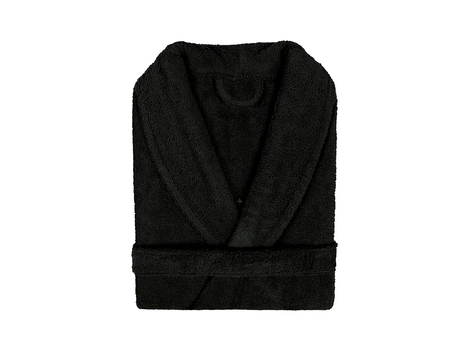 Peignoir col châle adulte PURE coton L noir