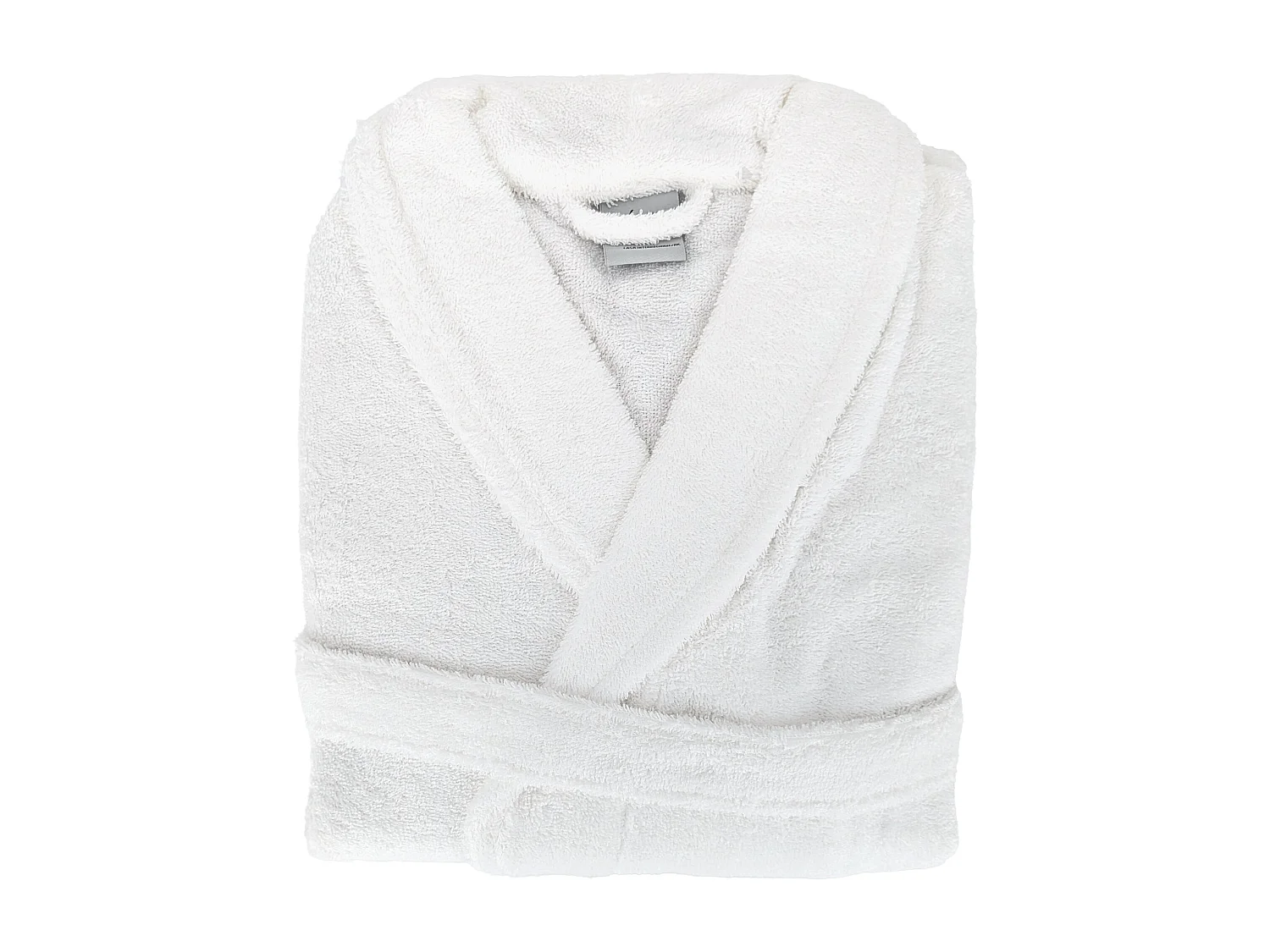 Peignoir col châle adulte PURE coton L blanc