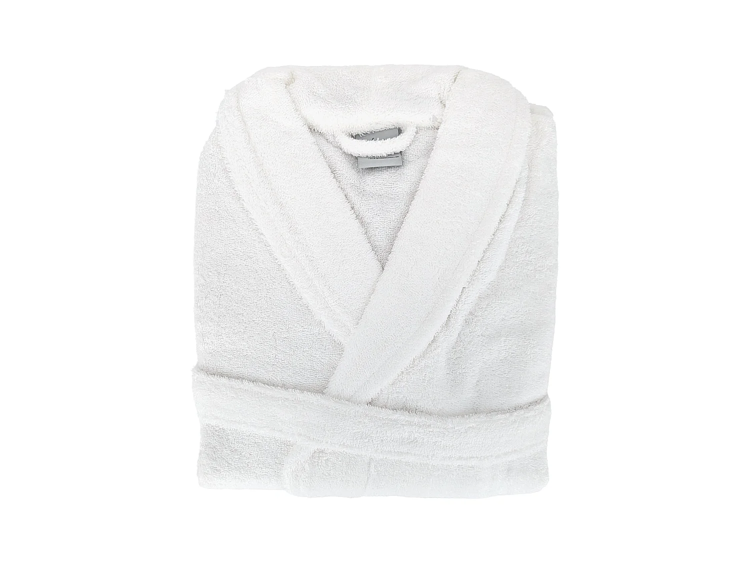 Peignoir col châle adulte PURE coton L blanc