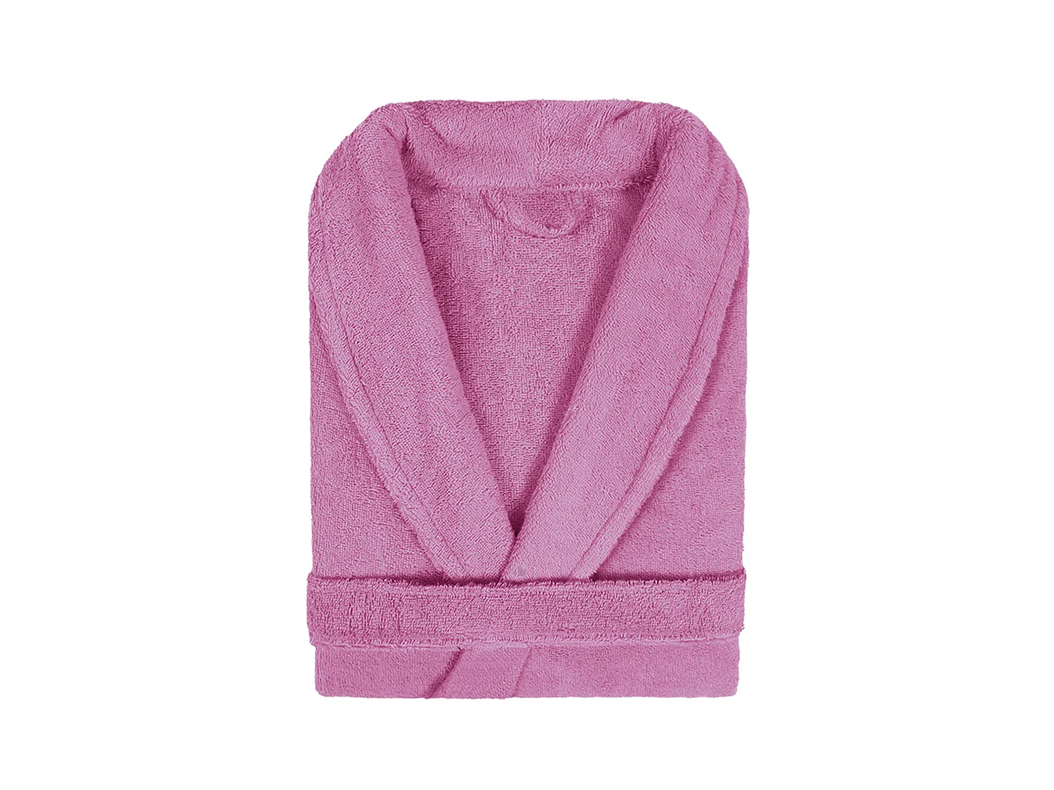 Peignoir col châle adulte PURE coton L rose lavande
