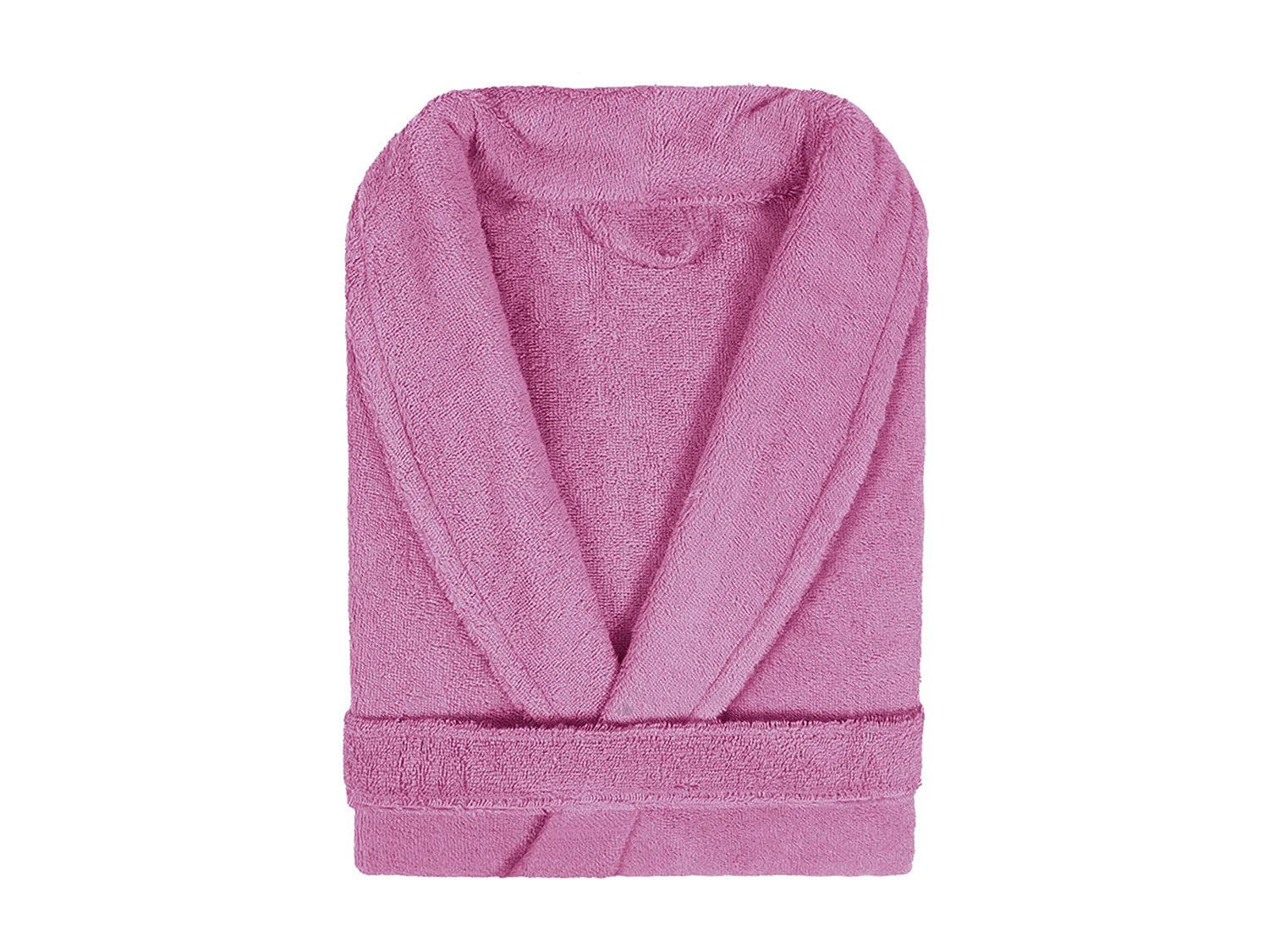 Peignoir col châle adulte PURE coton L rose lavande