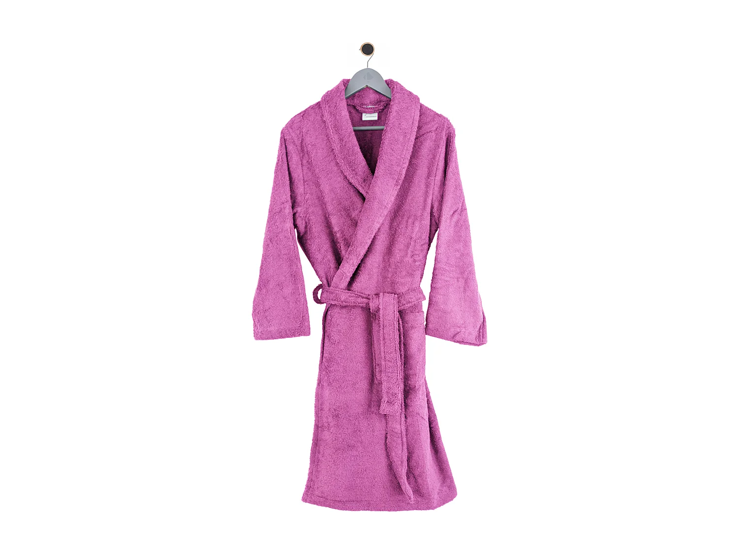 Peignoir col châle adulte PURE coton L rose lavande