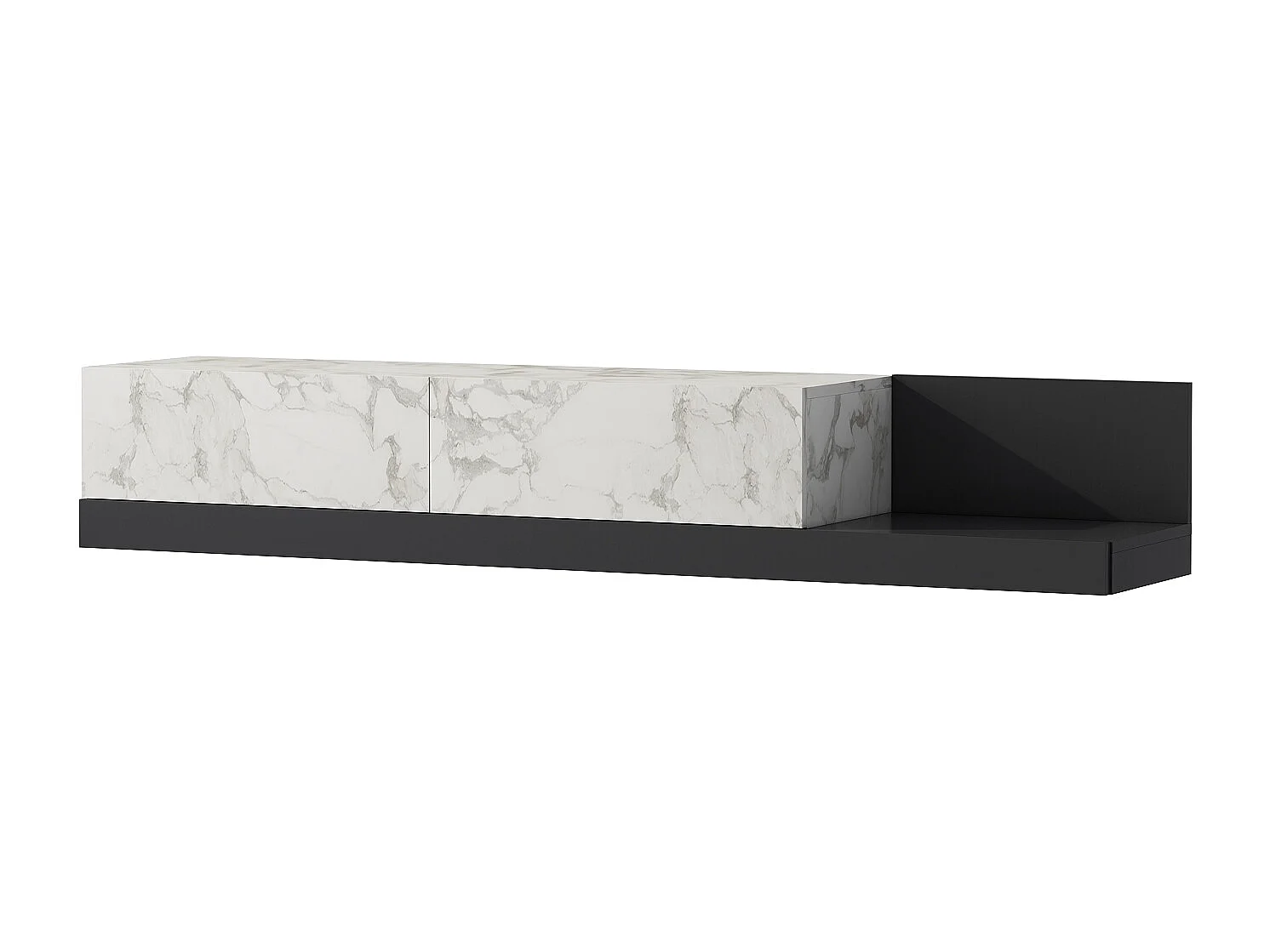 TV Lowboard Majör Weiß (teil Marmor Optik) 9031