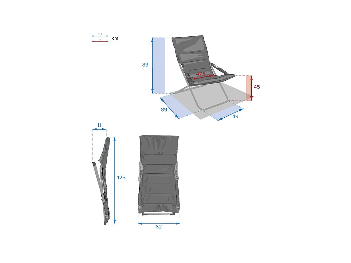 Fauteuil relax Milos jade Hespéride