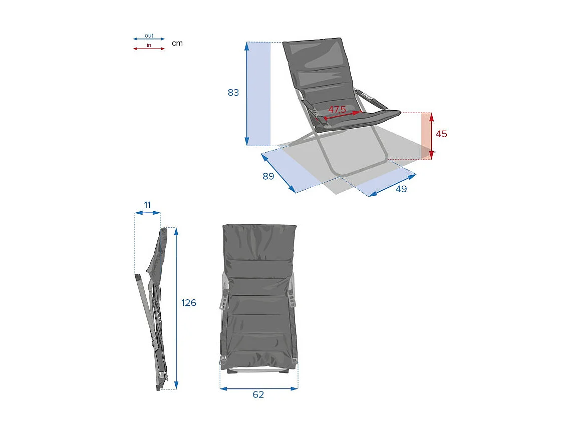 Fauteuil relax Milos jade Hespéride