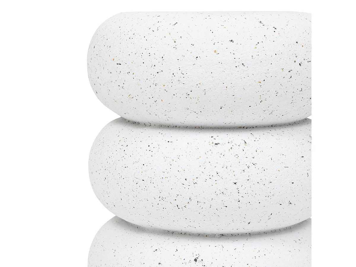 Table à café Table d'appoint Totem en Magnésie effet terrazzo D 35 cm