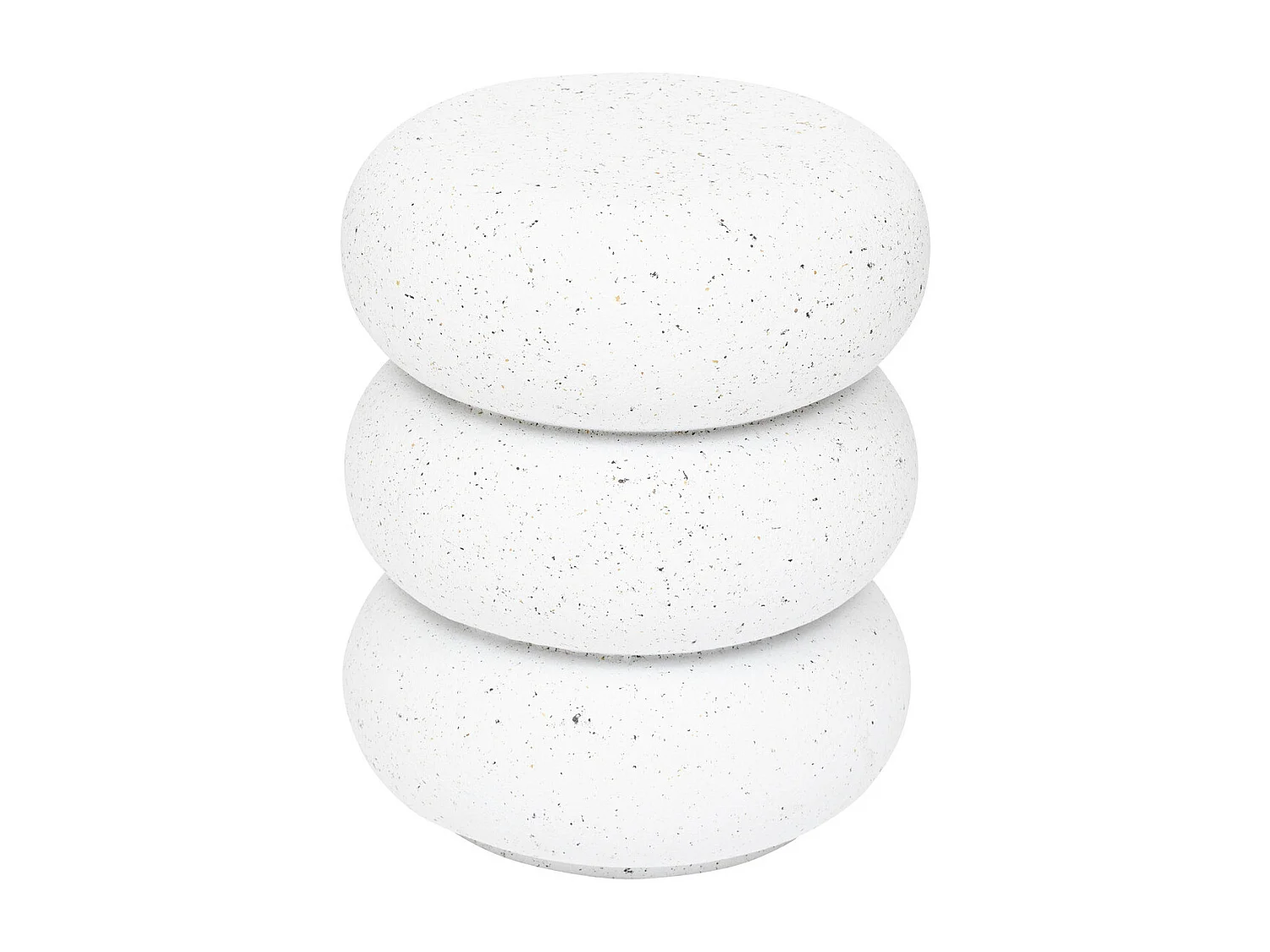 Table à café Table d'appoint Totem en Magnésie effet terrazzo D 35 cm