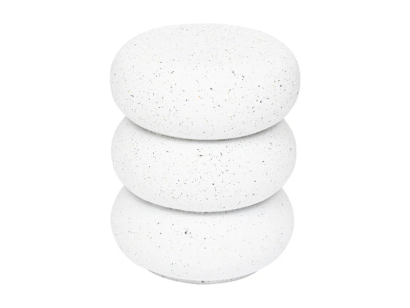 Table à café Table d'appoint Totem en Magnésie effet terrazzo D 35 cm