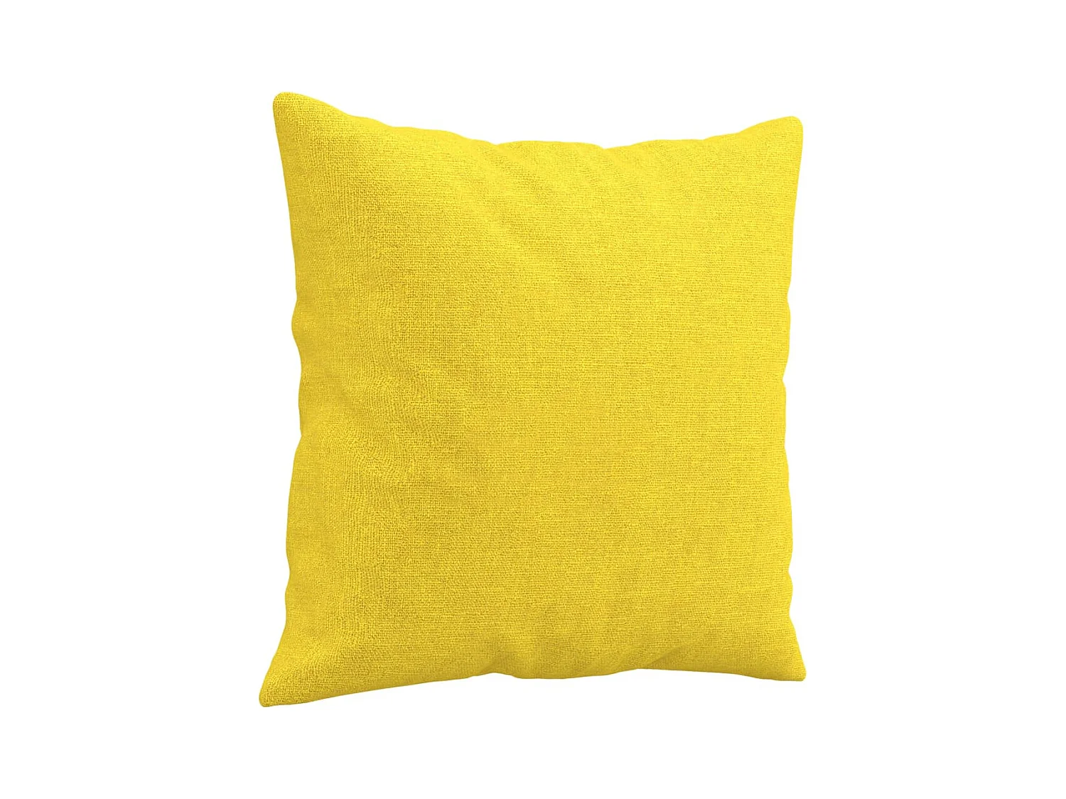 Canapé 3 places avec oreillers jaune clair 180 cm tissu