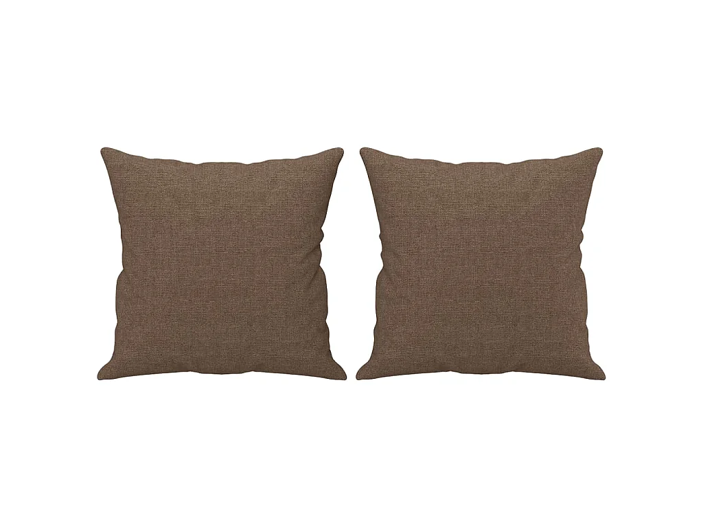 3-Sitzer-Sofa mit Zierkissen Braun 180 cm Stoff