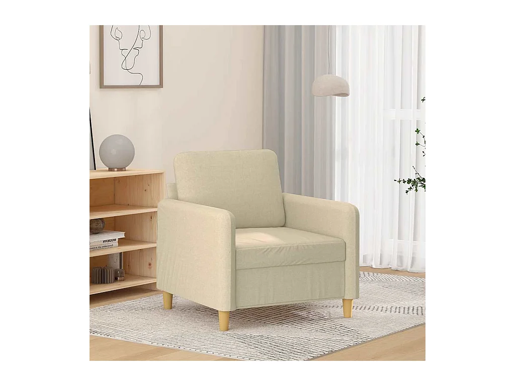 Fauteuil Crème 60 cm Tissu