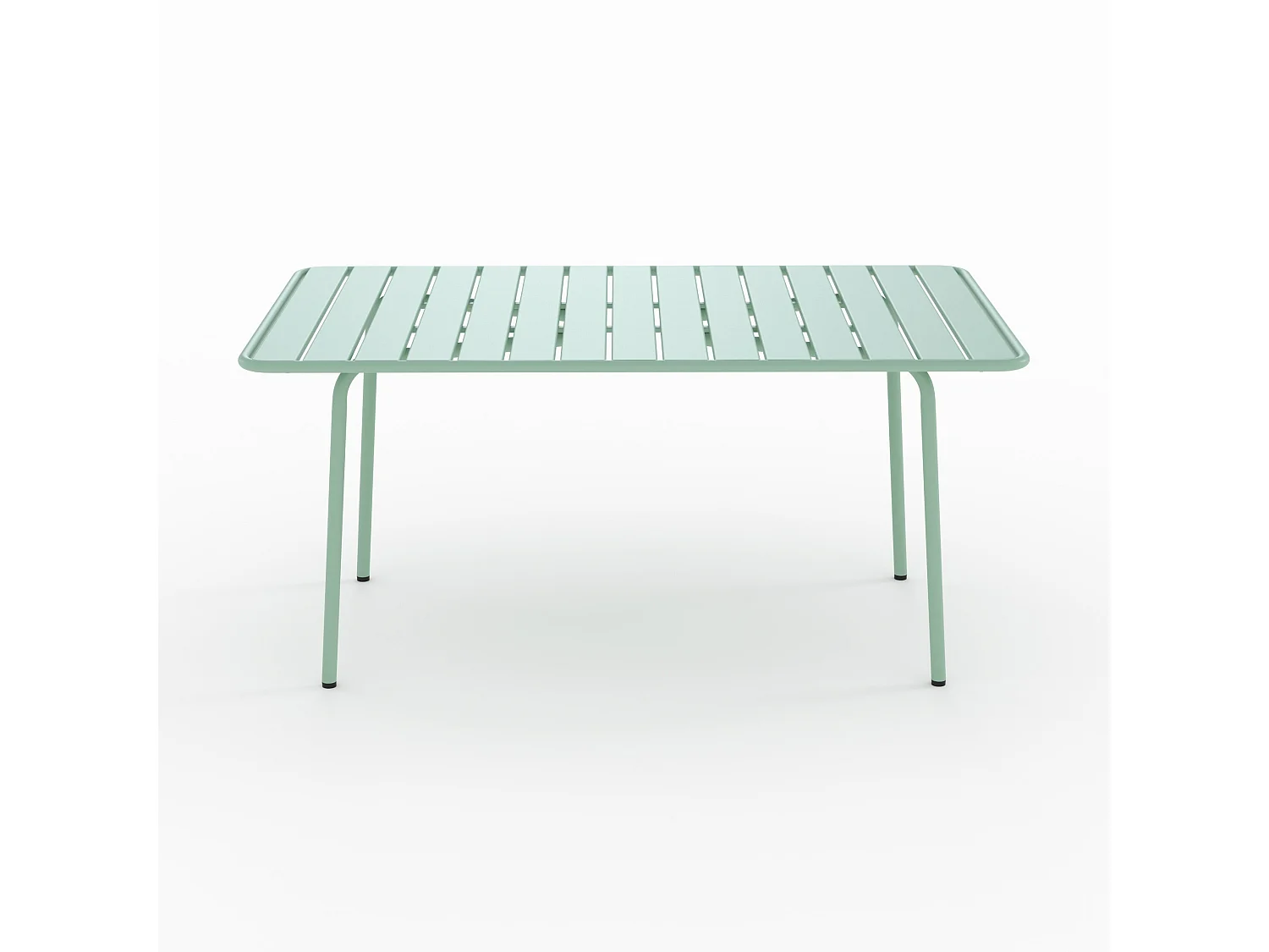 Table de jardin en métal vert clair 6 personnes - Yumi