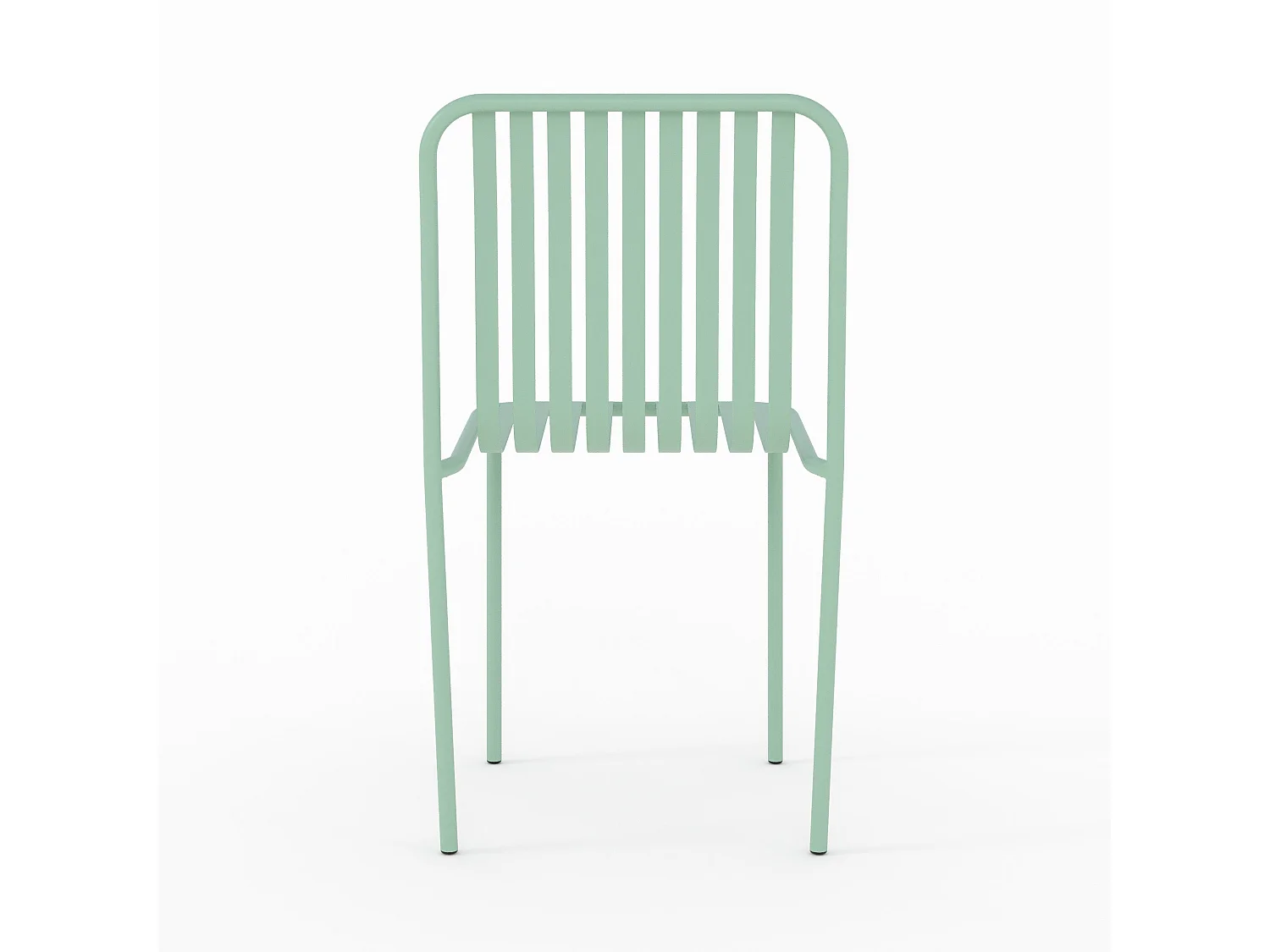 Set de 2 sillas de jardín de metal verde claro - Yumi