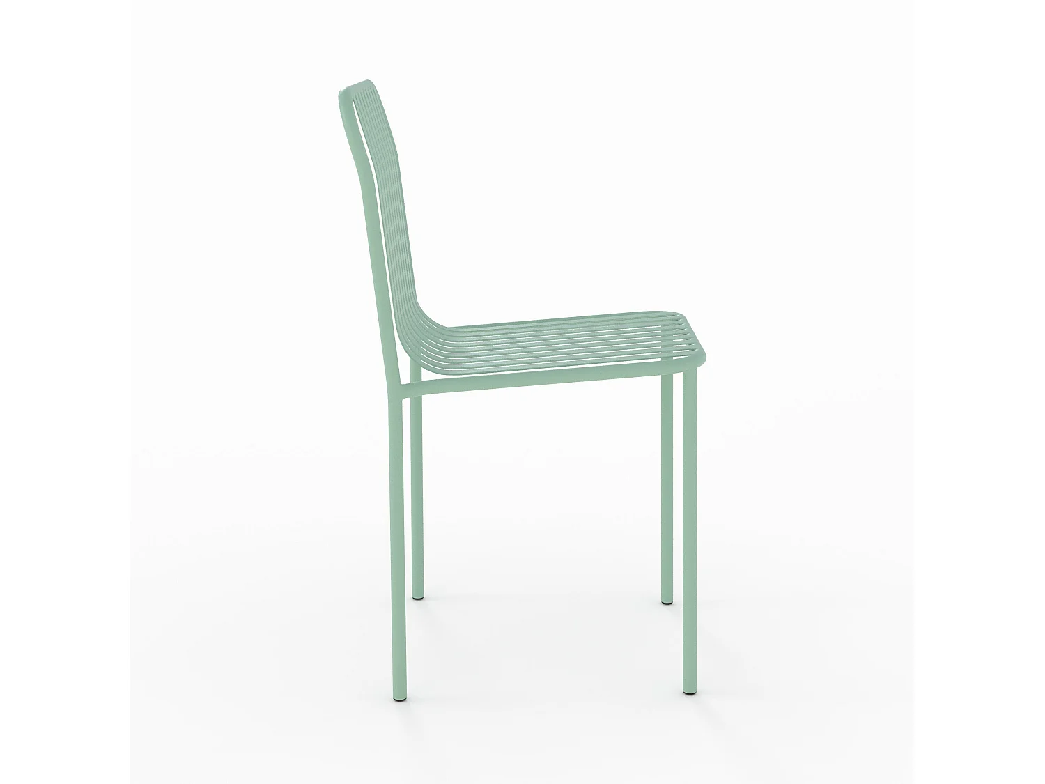 Set de 2 sillas de jardín de metal verde claro - Yumi