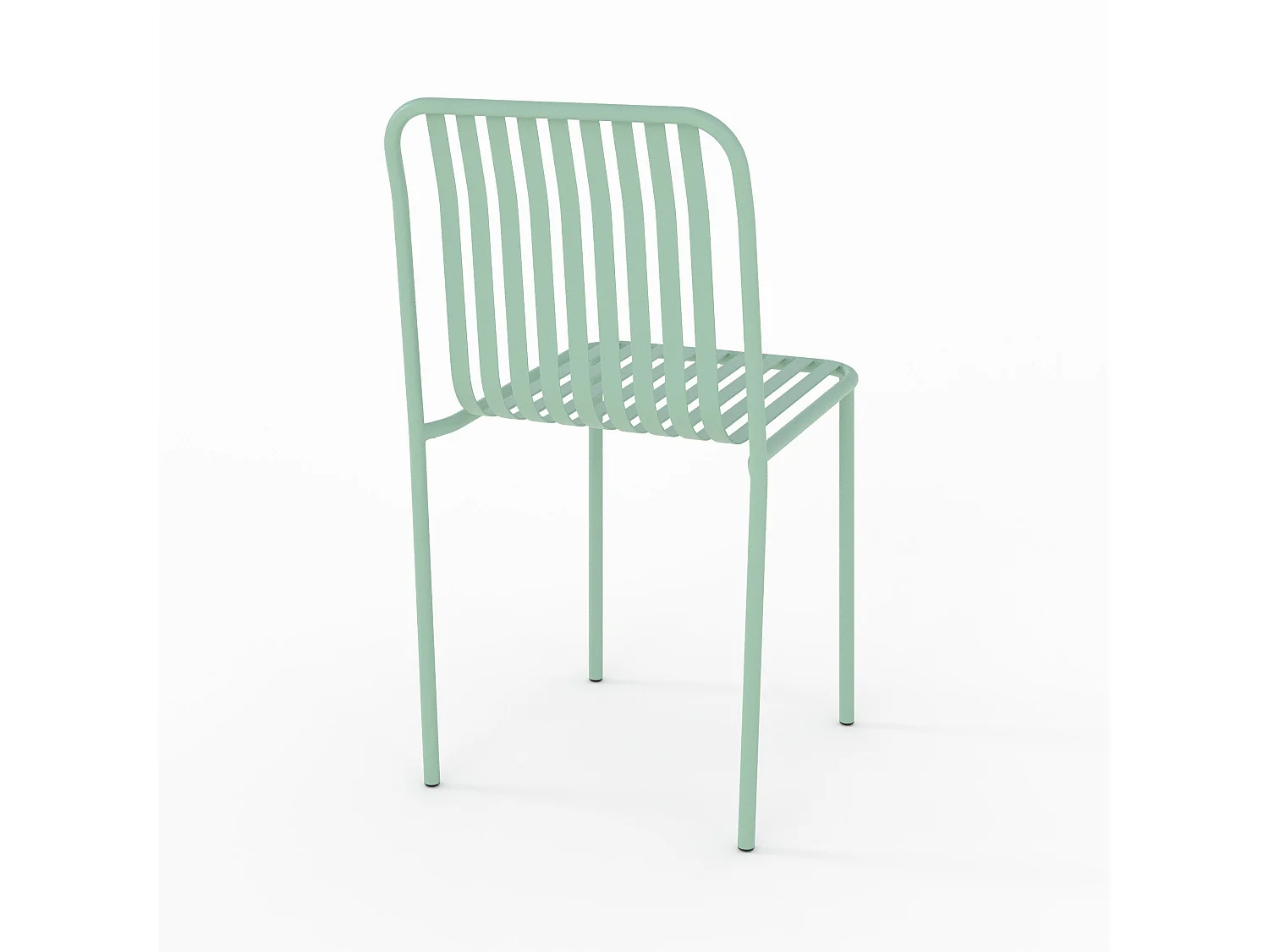 Set de 2 sillas de jardín de metal verde claro - Yumi