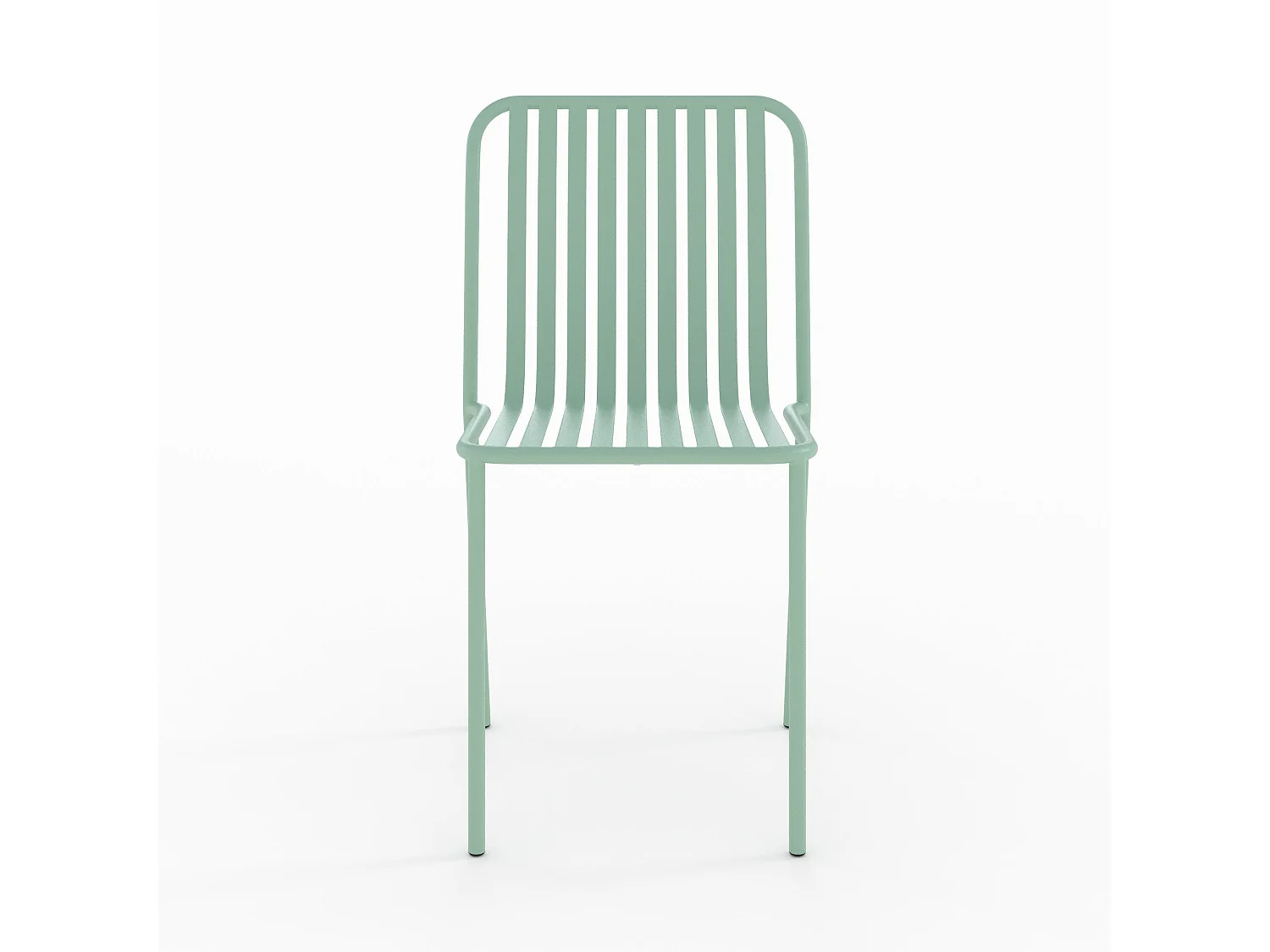 Set de 2 sillas de jardín de metal verde claro - Yumi