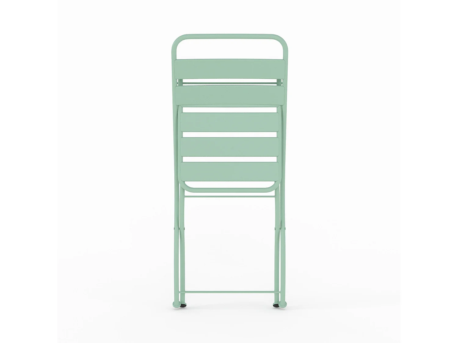 Set di 2 sedie da giardino in metallo verde chiaro, pieghevoli - Yumi