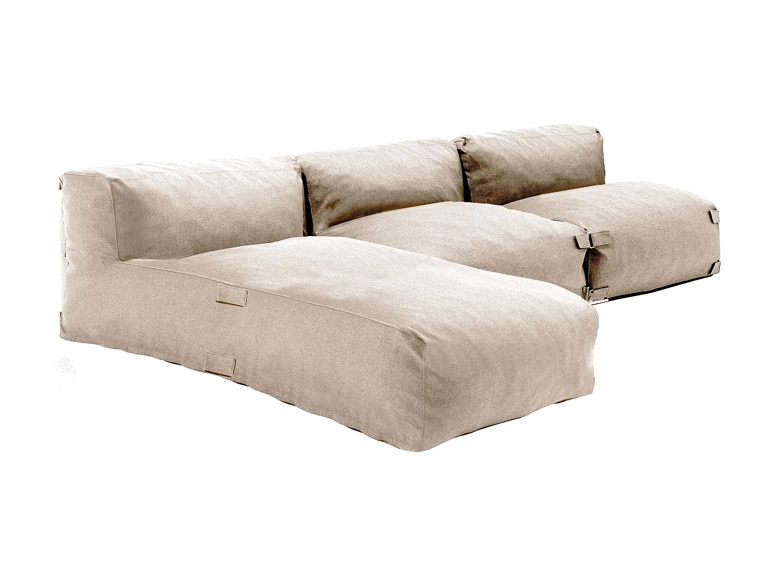 Salon de jardin modulable 3 places beige - Mixi