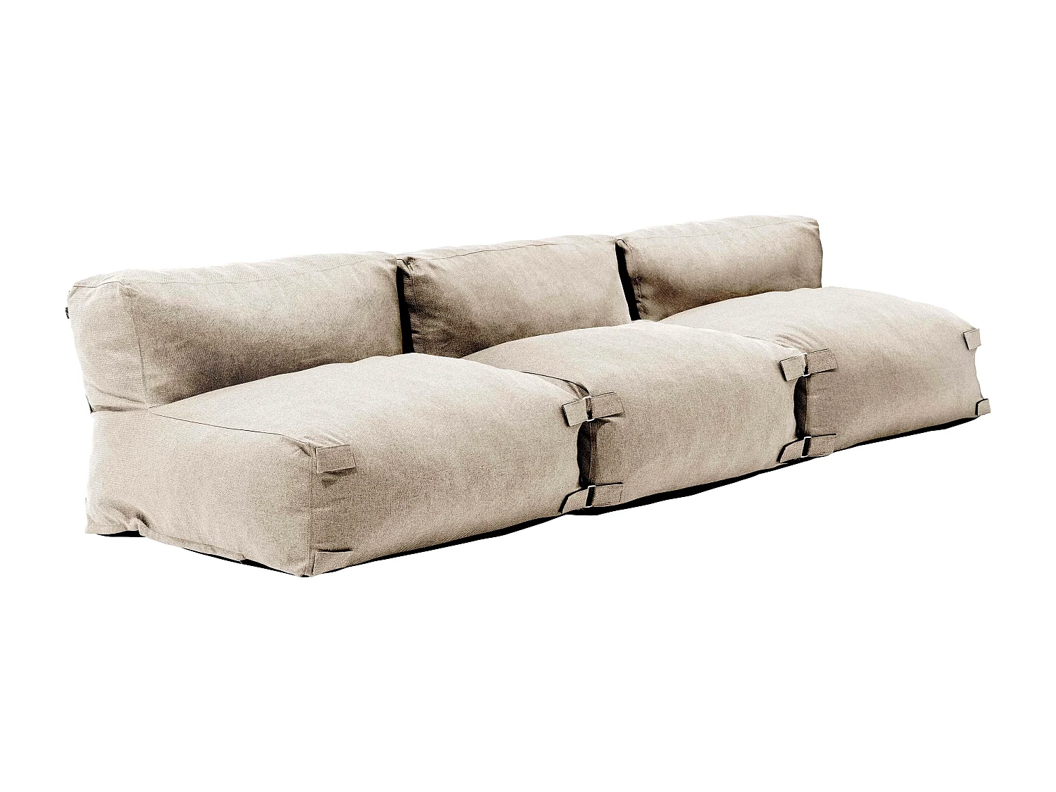 Salon de jardin modulable 3 places beige - Mixi