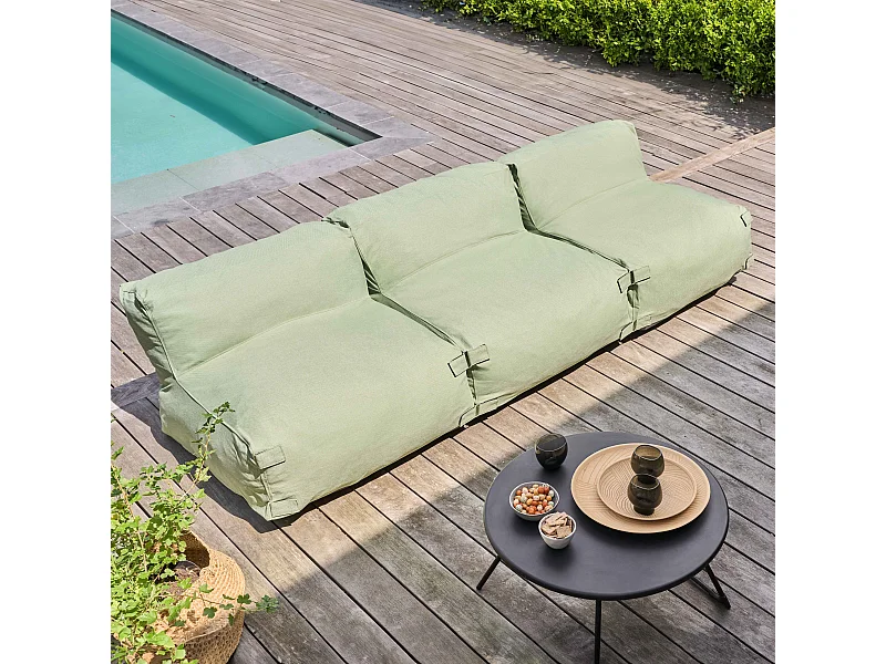 Salon de jardin modulable 3 places vert cactus - Mixi