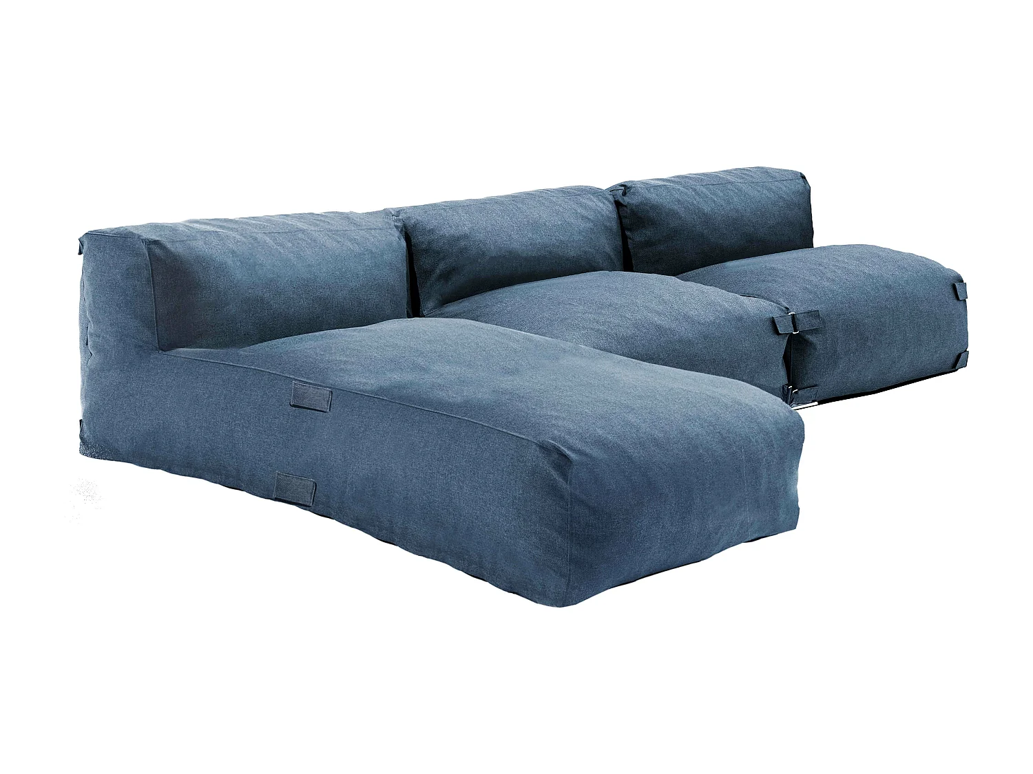 Salon de jardin modulable 3 places bleu pacific - Mixi