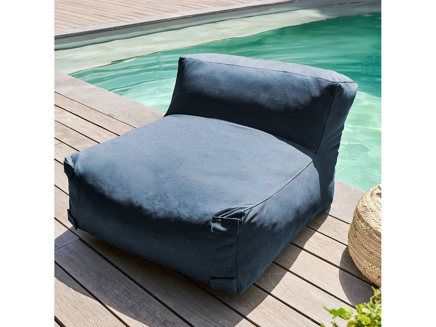 Salon de jardin modulable 3 places bleu pacific - Mixi