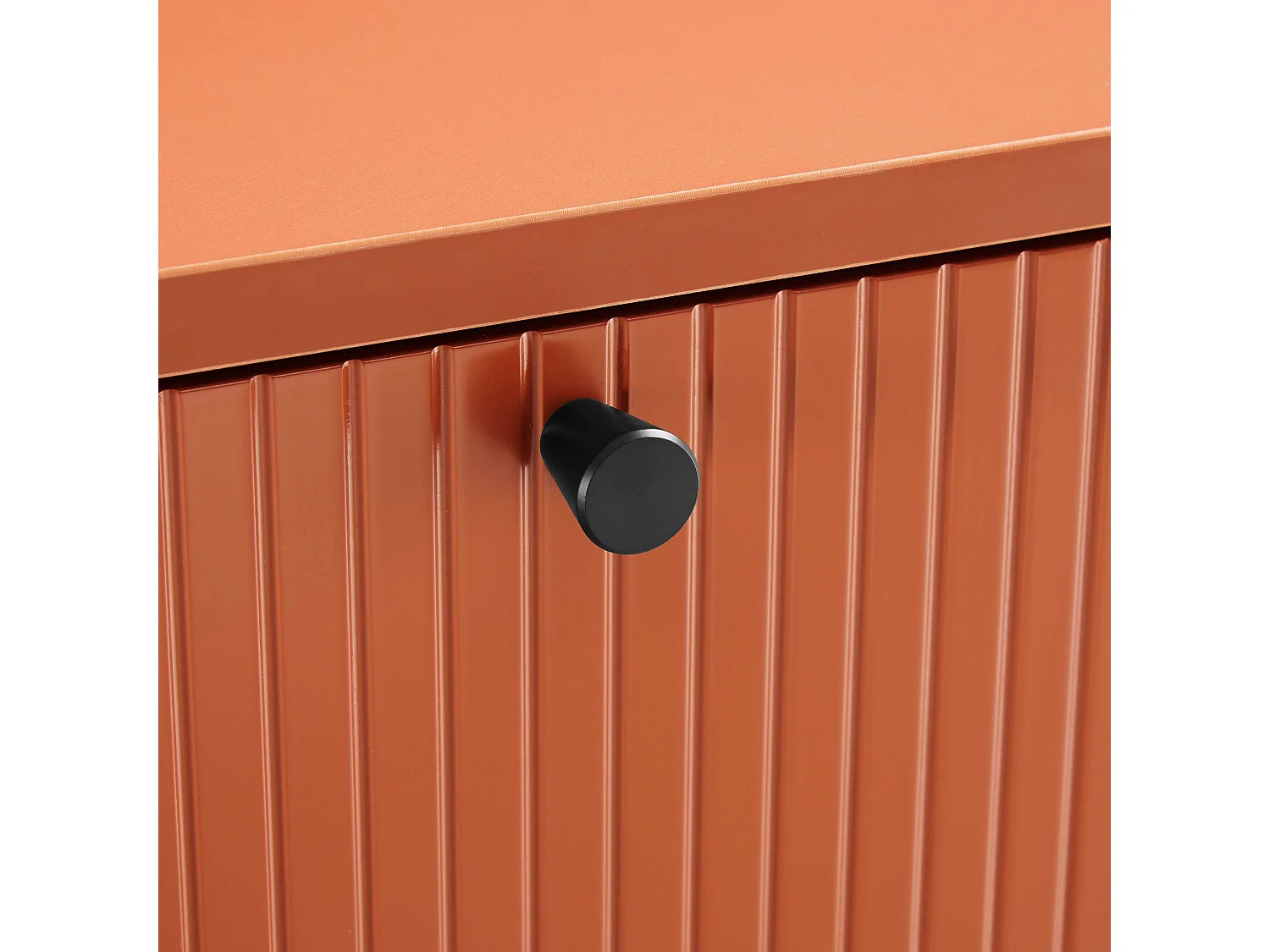 Buffet 2 portes et 3 tiroirs décor mélaminé 150 cm orange