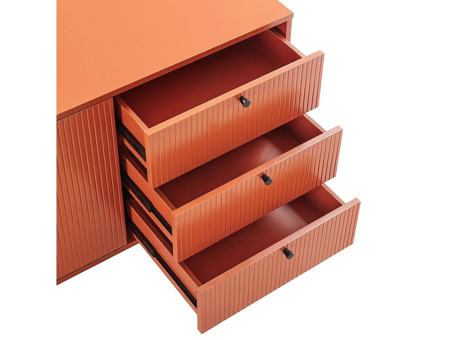 Dressoir 2 deuren en 3 laden melamine decor 150 cm oranje