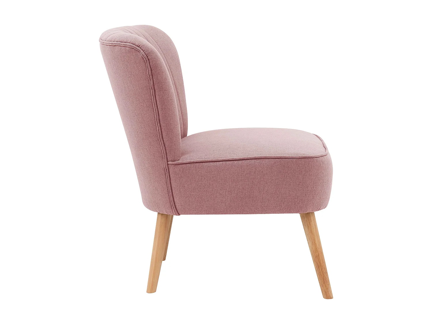 Lot de 2 fauteuils style crapaud en tissu rose
